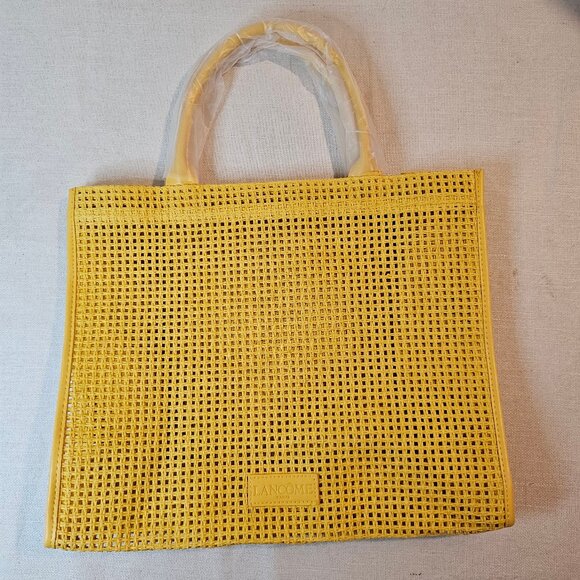 Lancôme Summer 2025 Yellow Mesh Tote Bag - New - Picture 1 of 4